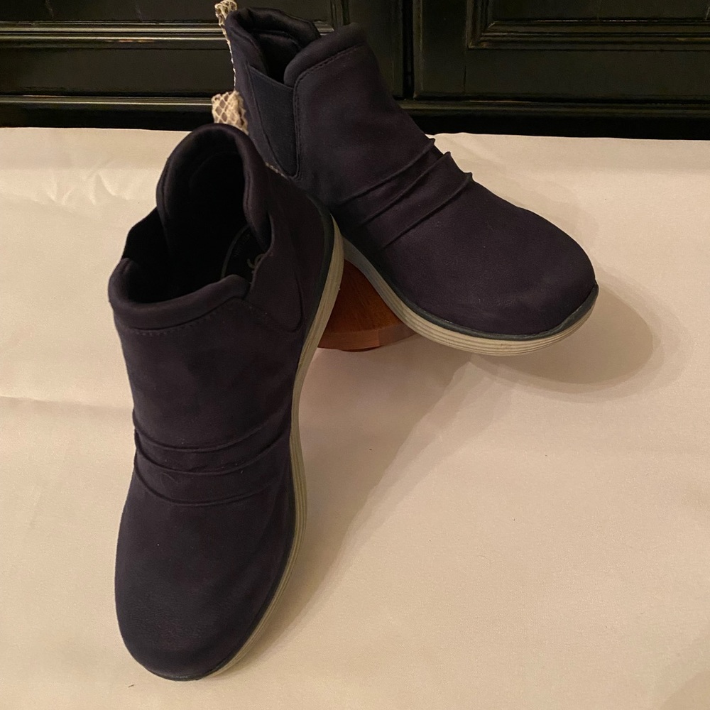 Ryka Niah Faux Suede Pull On Ankle Boots